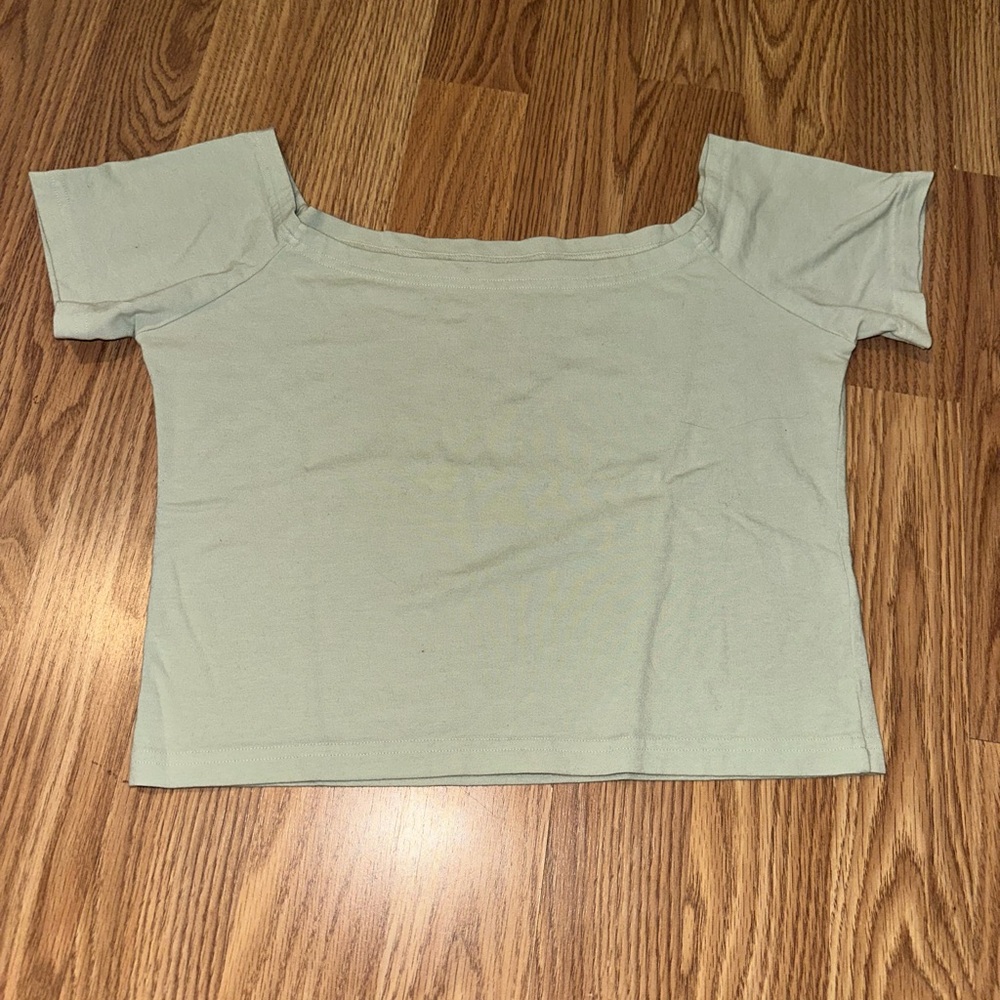 Brandy Melville Light Green Crop Top